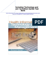 Health Information Technology and Management 1st Edition Gartee Test Bank