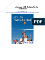 Health Psychology 10th Edition Taylor Test Bank