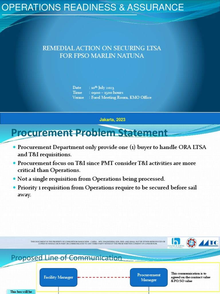 LTSA Procurement Process for FPSO Marlin | PDF | Procurement
