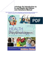 Health Psychology An Introduction To Behavior and Health 9th Edition Brannon Solutions Manual