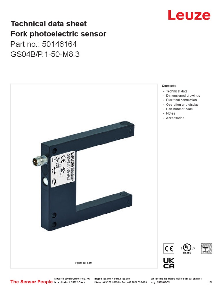 DS - GS04B P 1 50 M8 3 - Eng - 50146164 | PDF | Electrical Connector ...