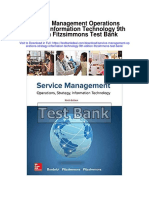 Service Management Operations Strategy Information Technology 9th Edition Fitzsimmons Test Bank