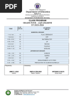 Class Program Template 2024