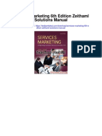 Services Marketing 6th Edition Zeithaml Solutions Manual