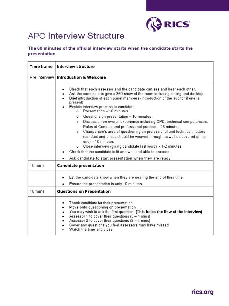 2020_Apc_Interview_Structure_Guidance | PDF