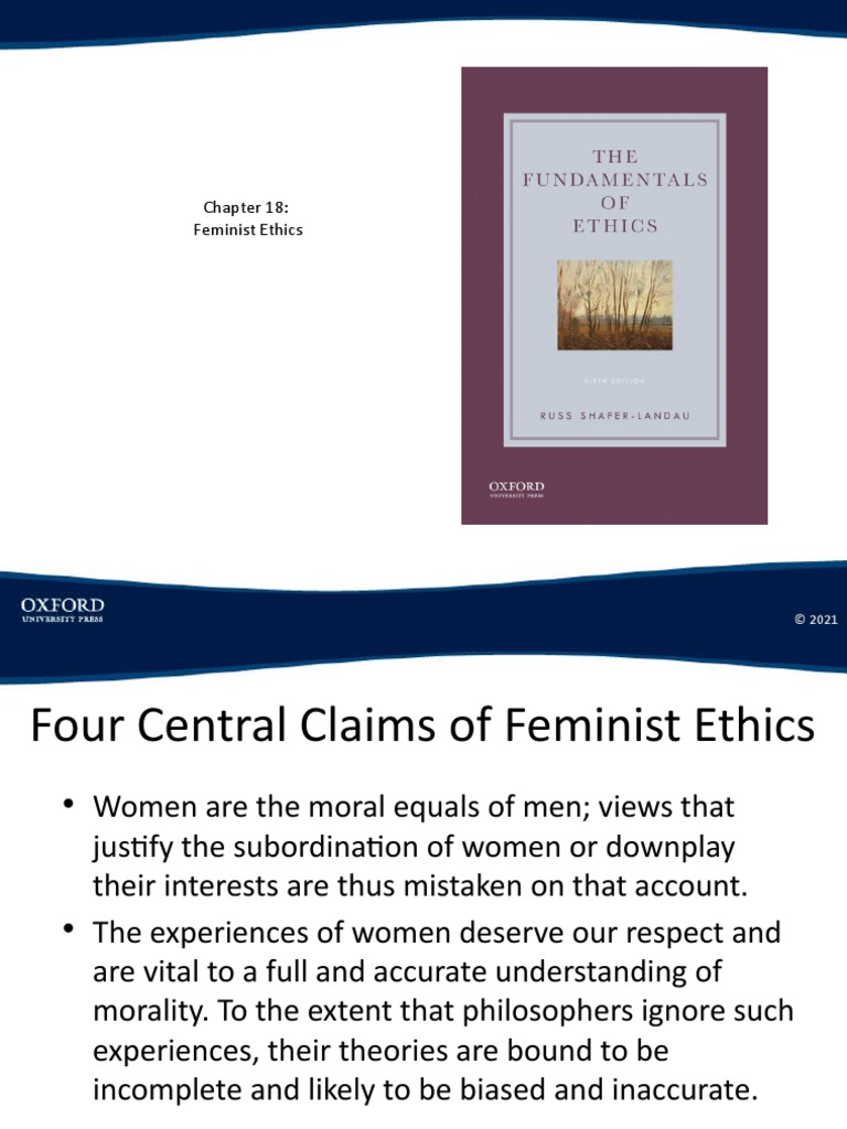 Shafer landau fundamentals5e lectureppt ch18 pdf feminism gender