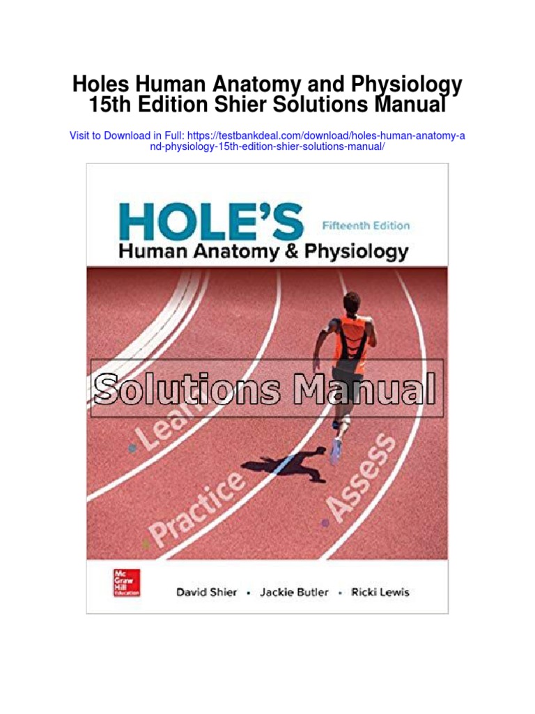 Holes Human Anatomy and Physiology 15th Edition Shier Solutions Manual PDF Human Body Cell
