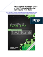 Shelly Cashman Series Microsoft Office 365 Excel 2016 Comprehensive 1st Edition Freund Test Bank