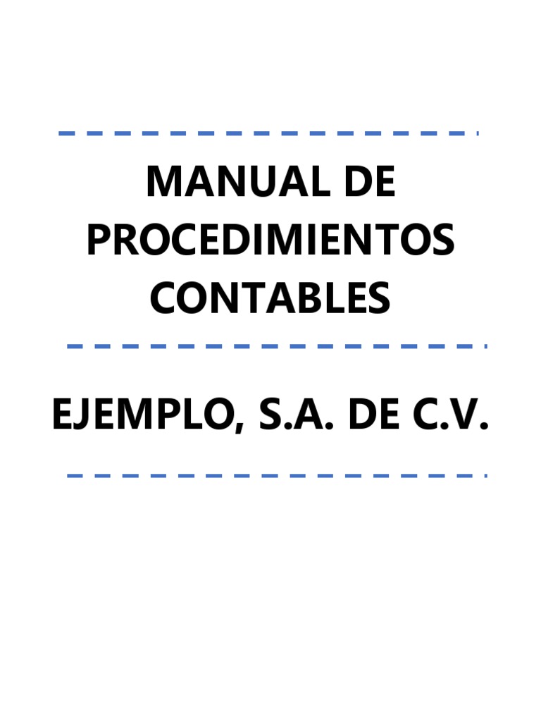 Seminario de Contabilidad - Semana #03, Manual de Procedimientos ...