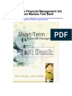 Short Term Financial Management 3rd Edition Maness Test Bank