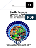 Earth Science - SemI - CLAS1 - The Habitable Earth and Its Subsystems
