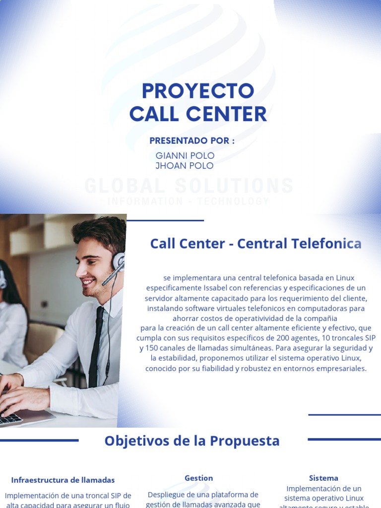 Propuesta callcenter pdf centro de llamadas sistema operativo
