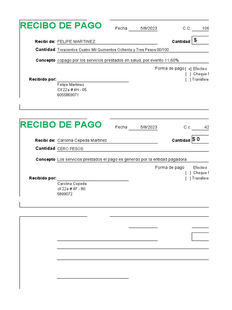 Recibo de Dinero2 | PDF