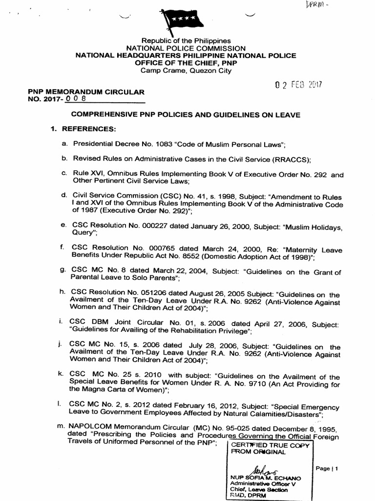pnp-mc-2017-008-comprehensive-pnp-policies-and-guidelines-on-leave-pdf