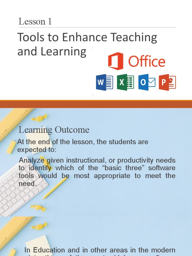 Module 4 - Lesson 1 Tools To Enhance Teaching and Learning | PDF | Art ...