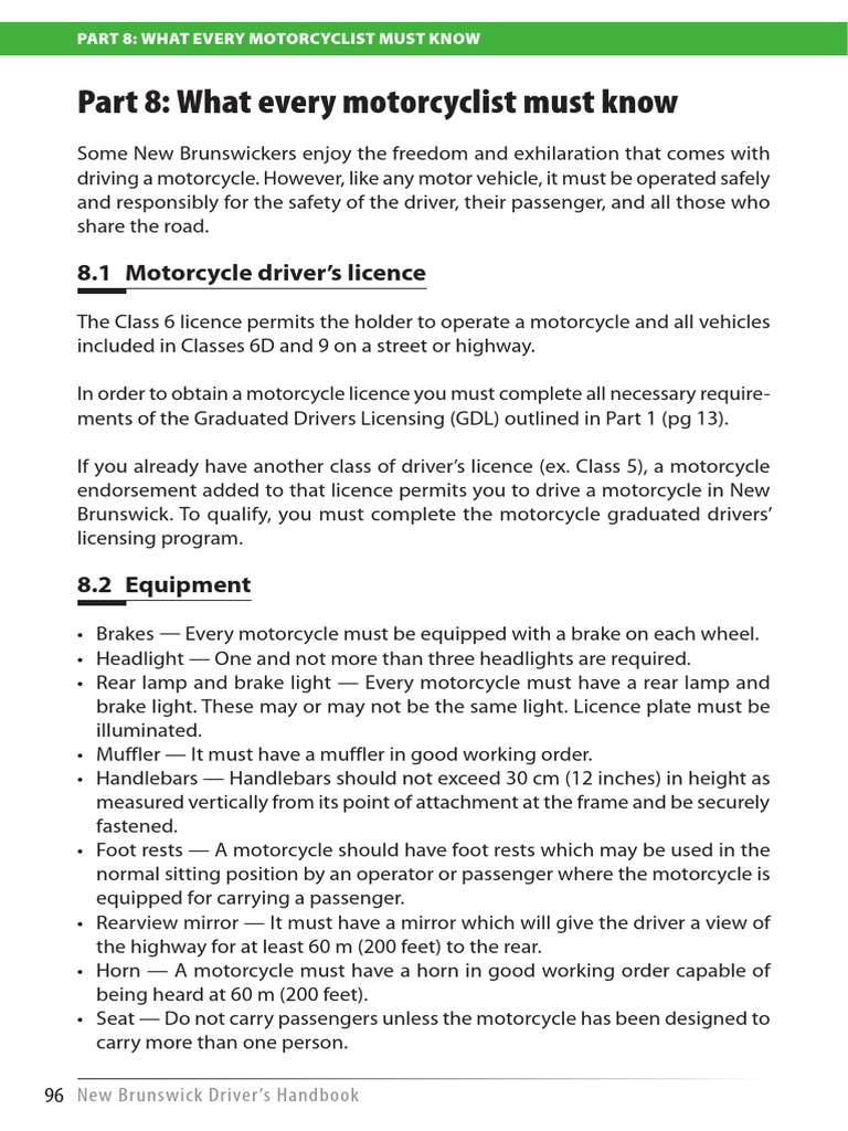 Part 8 What Every Motorcyclist Must Know PDF Motorcycle Brake