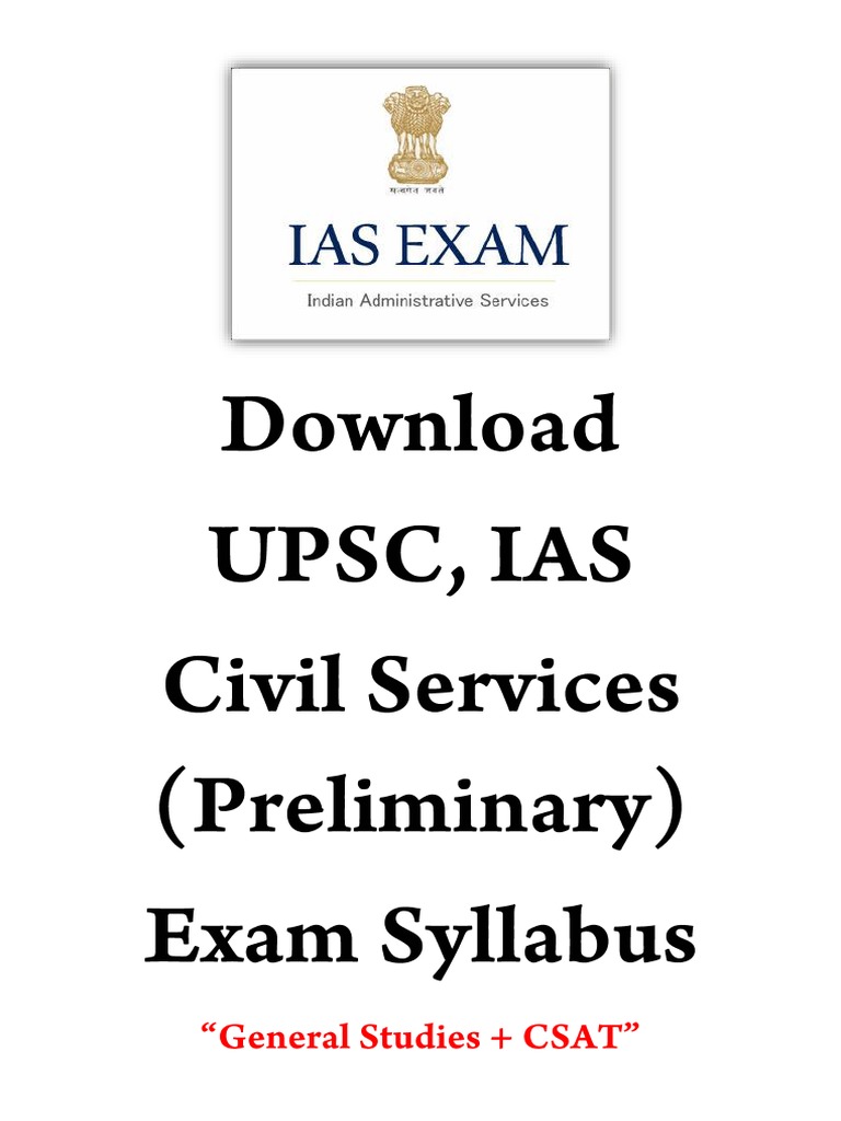 upsc-ias-civil-services-preliminary-general-studies-csat-exam-syllabus