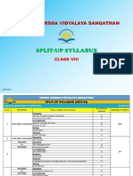 Class VIII - Split-Up Syllabus, 2023-24