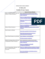 Checklist Intro To HomeEco