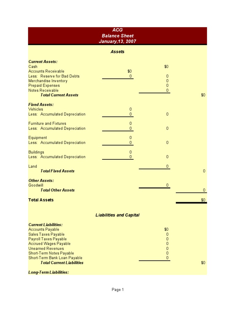 Balance Sheet | PDF | Balance Sheet | Financial Accounting