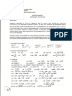 Hoja de Trabajo 6, Expresiones Irracionales