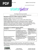 MASH Repeated Measures ANOVA SPSS