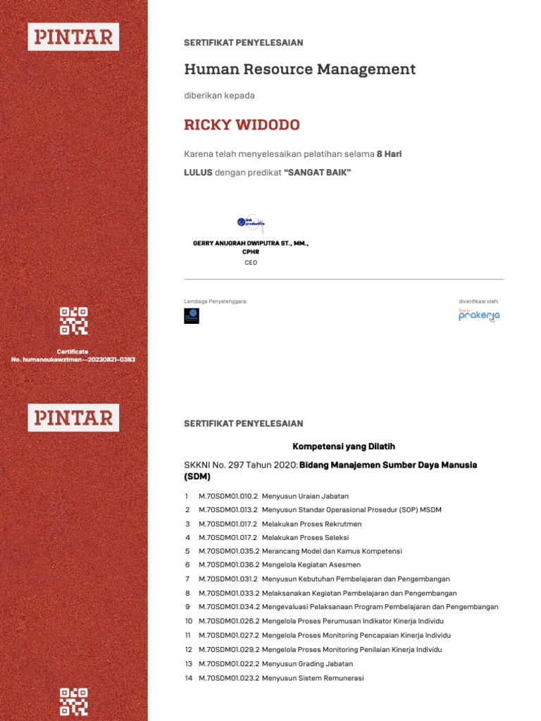 E Certificate Pdf Bisnis