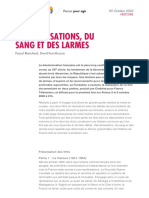 Decolonisations Du Sang Et Des Larmes