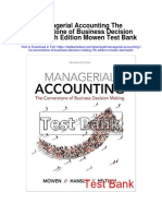 Managerial Accounting The Cornerstone of Business Decision Making 7th Edition Mowen Test Bank