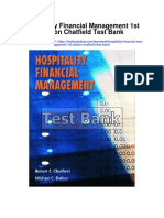 Hospitality Financial Management 1st Edition Chatfield Test Bank