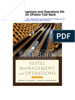 Hotel Management and Operations 5th Edition Ofallon Test Bank