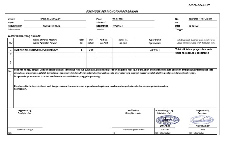 05 Ba Kerusakan Alternator Emergency Generator PDF