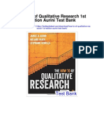 How To of Qualitative Research 1st Edition Aurini Test Bank