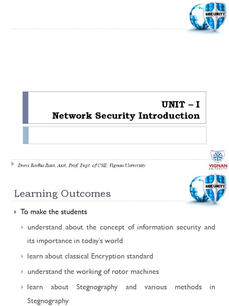 CNS Unit-I | PDF | Cryptography | Key (Cryptography)