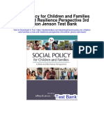 Social Policy For Children and Families A Risk and Resilience Perspective 3rd Edition Jenson Test Bank