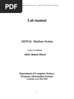 LAB MANUAL-Database System-Applied College