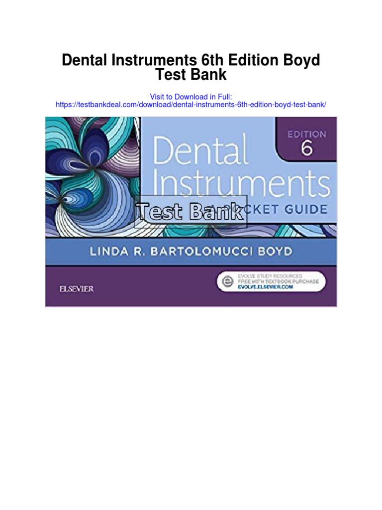 Dental Instruments 6th Edition Boyd Test Bank PDF Dentistry Mirror
