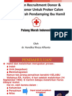 Panduan Recruitment & Seleksi Donor Untuk Proker AKI - Dr. Handika Rheza A.