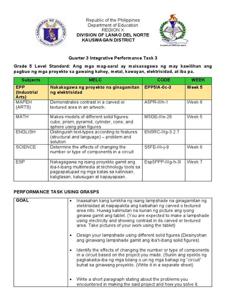 Integrative Performance Task 5 Pdf Grammar Linguistics