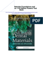 Dental Materials Foundations and Applications 11th Edition Powers Test Bank