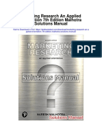 Marketing Research An Applied Orientation 7th Edition Malhotra Solutions Manual