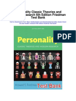 Personality Classic Theories and Modern Research 6th Edition Friedman Test Bank