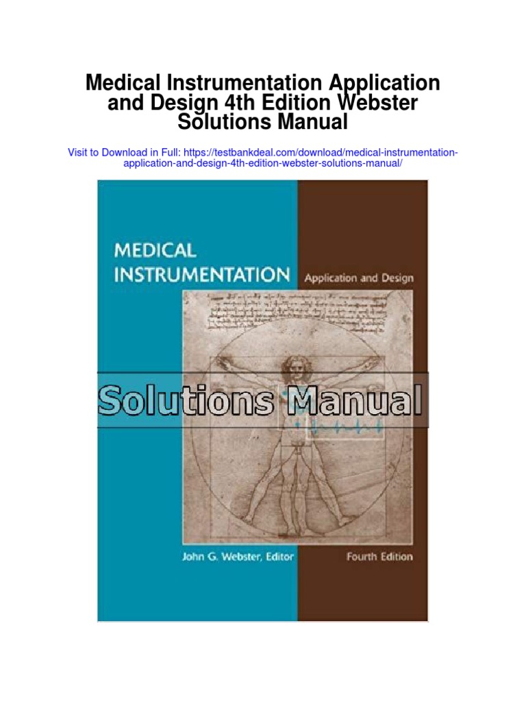 Medical Instrumentation Application and Design 4th Edition ster Solutions Manual PDF