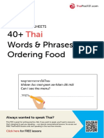 40 Words & Phrases For Ordering Food in Thai