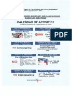 Calendar of Activities Re 2023 Synchronized Barangay and Sangguniang Kabataan Elections