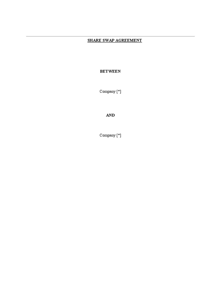 30.EH.22.00. Standarisasi Share Swap Agreement | PDF