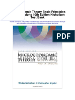 Microeconomic Theory Basic Principles and Extensions 10th Edition Nicholson Test Bank