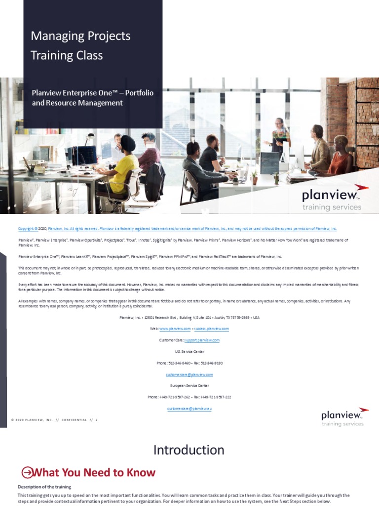 Role Based Training - Managing Work (Projects) in Planview | PDF ...