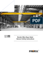 General Safety Instruction For Crane, Hoist