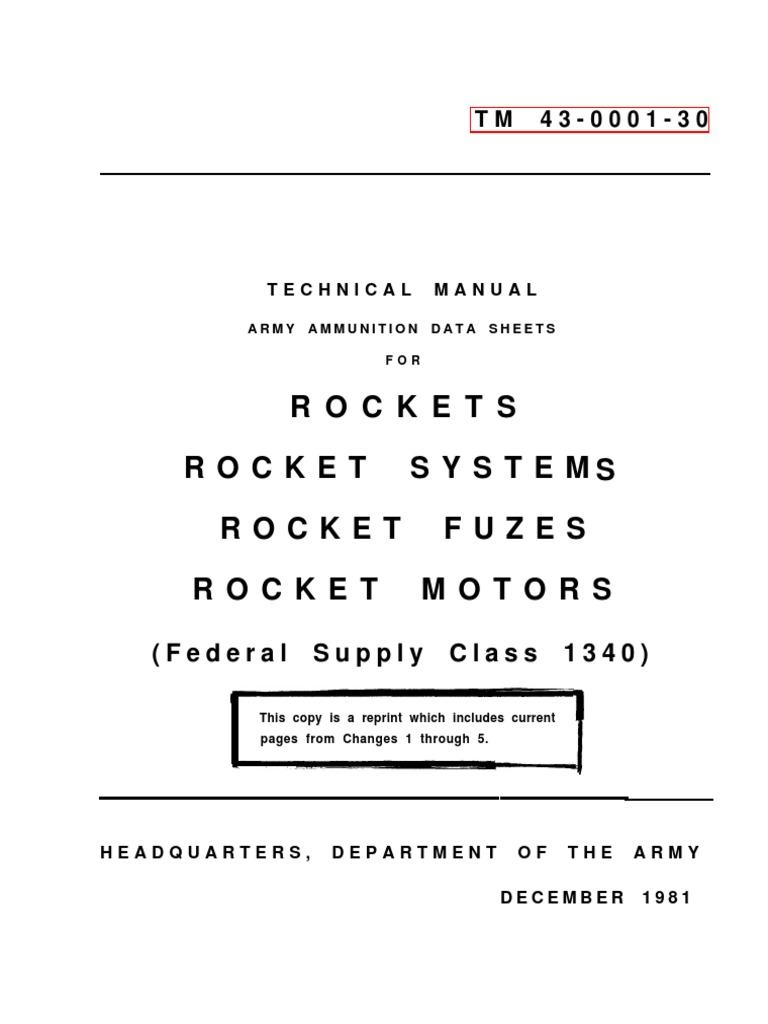 Army Rocket Systems Data Sheet | PDF | Litre | Fuze